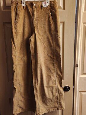 Celebrity Pink Corduroy Wide Leg Pants 11/30 Tan Cotton Blend